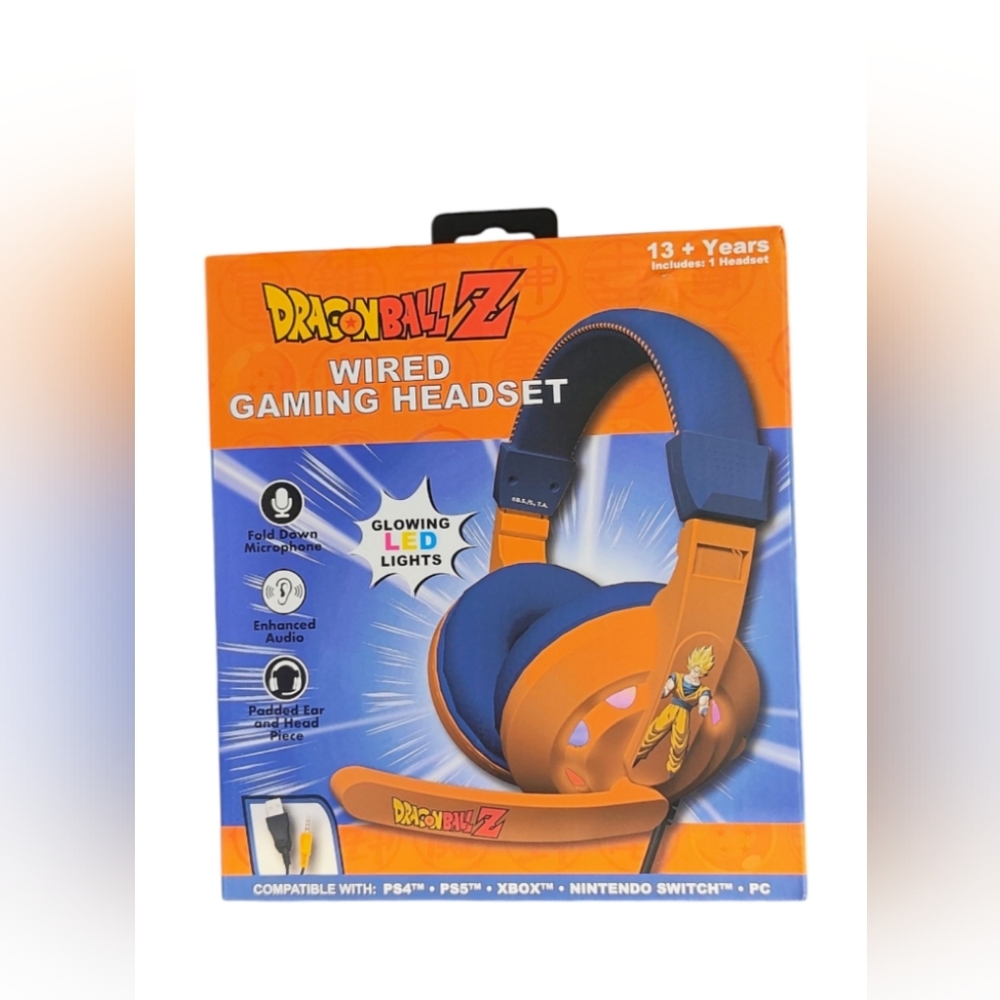 Dragon Ball Z Wired Gaming Headset - Orange and Blue